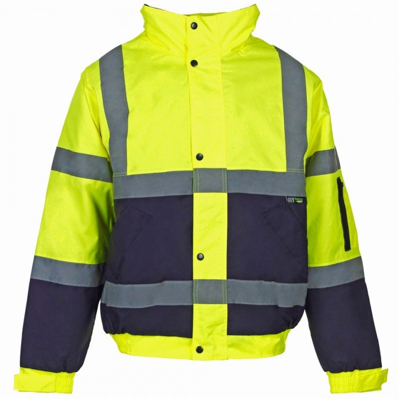 HI-VIS 2-TONE PADDED COAT YELLOW/BLACK