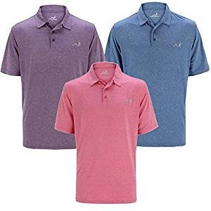 Woodworm Golf Mens Solid Heather Golf Polo Shirt